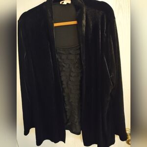 Choices Black Velvet Women's Cardigan